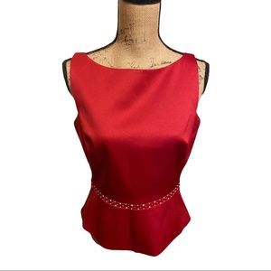 Women’s Satin Top w/Rhinestones. Size 12. Fits like a sz 8.  Shoes not included